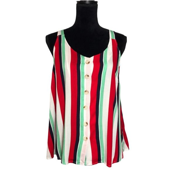 Kori America Striped Tank -  Size Small - Picture 1 of 5